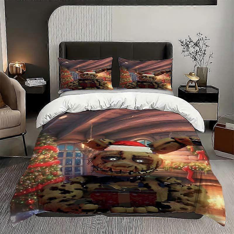 Teddy Bear Nightmare Rabbit Pattern Bedding Set Soft and Comfortable Bedding Set