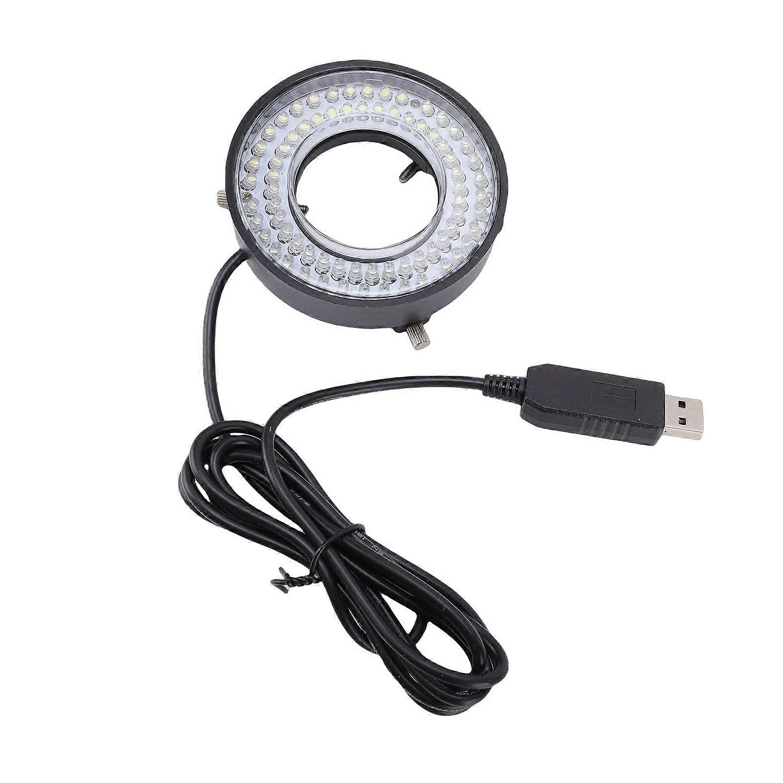 72 LED Microscope Ring Light with Adjustable Brightness and Shadow Illumination for Stereo