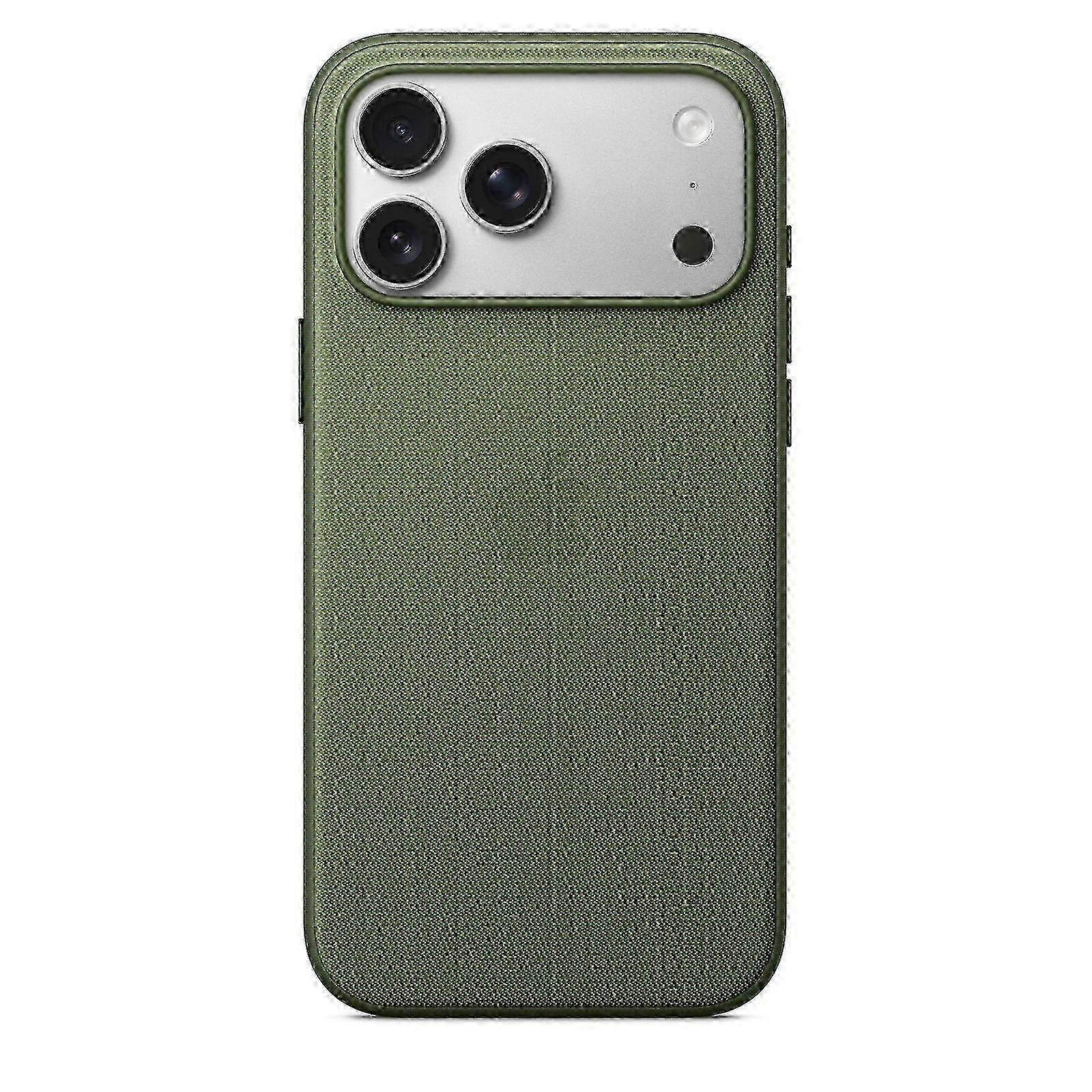 Capa para iPhone 17 Pro Max com tecido TechWoven e proteção MagSafe, cor Siena e logotipo, mais vendida.
