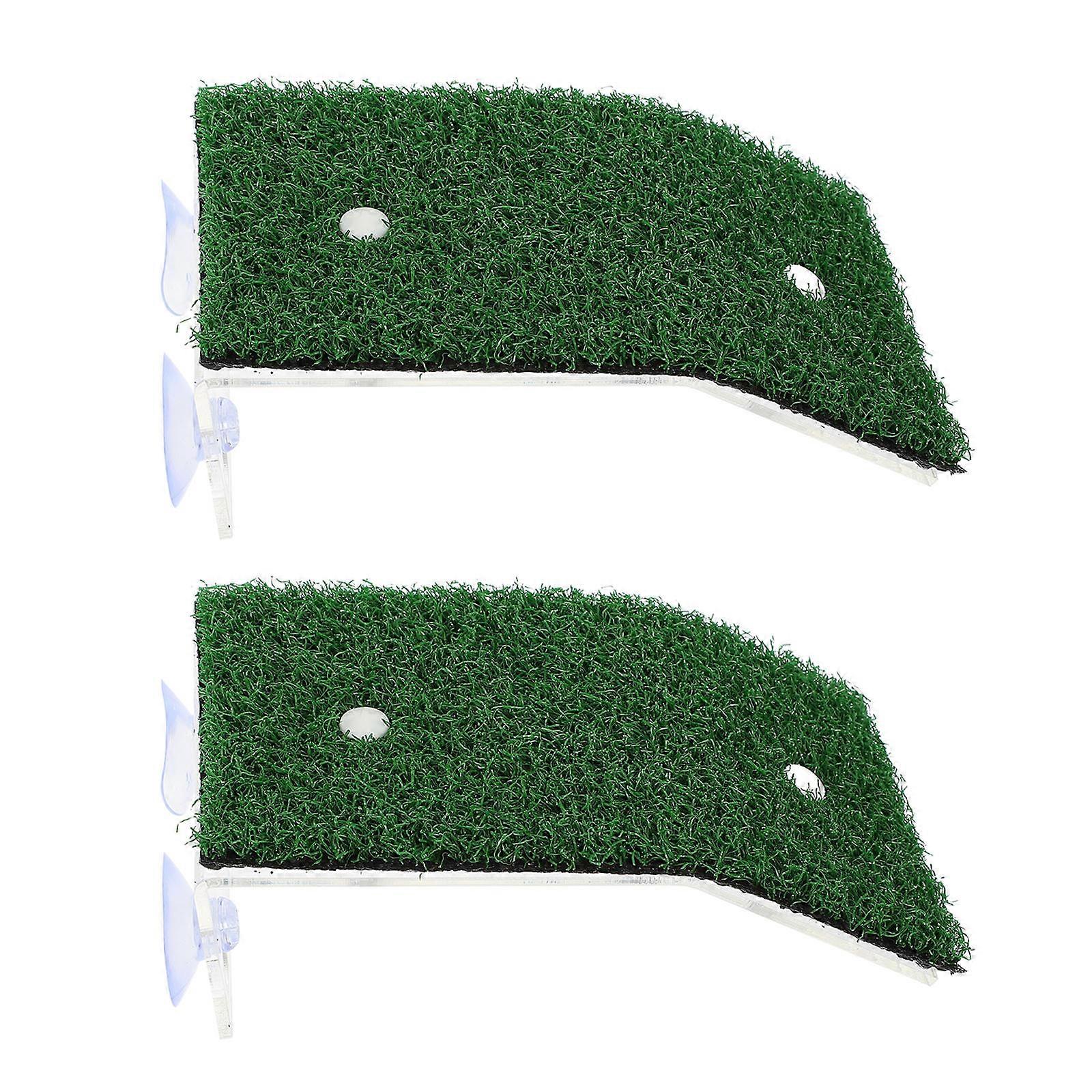 Decorative Turtle Platform Acrylic Turtle Dock for Sunbathing 2Pcs Set