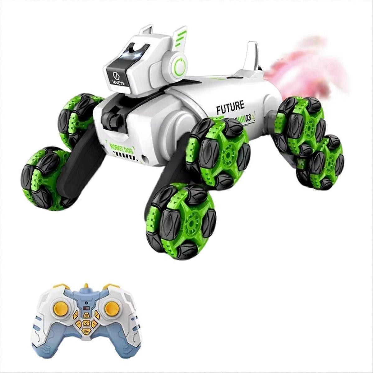 RC Stunt Dog Remote Control Robot Intelligent White