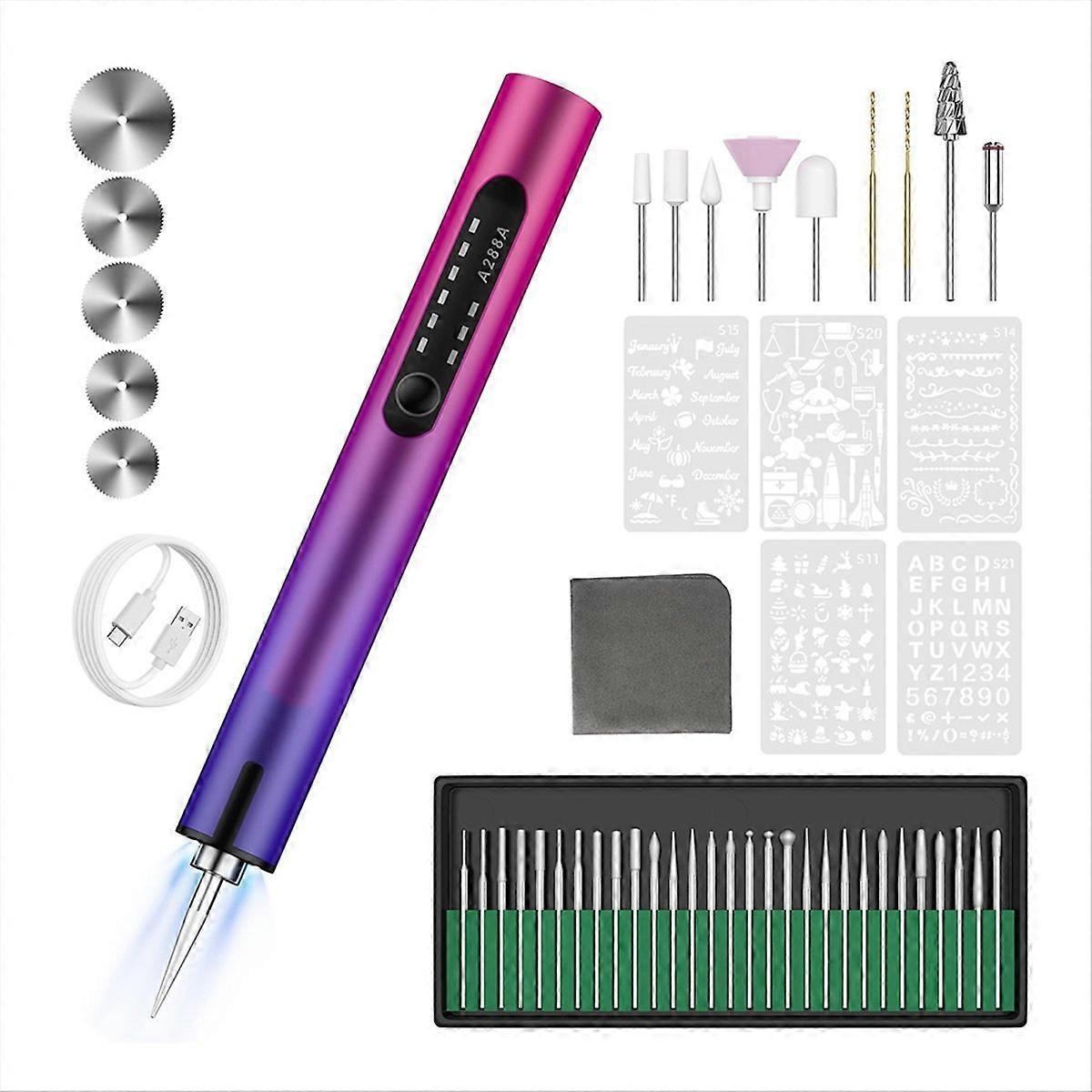 USB Rechargeable Engraving Pen with Light 