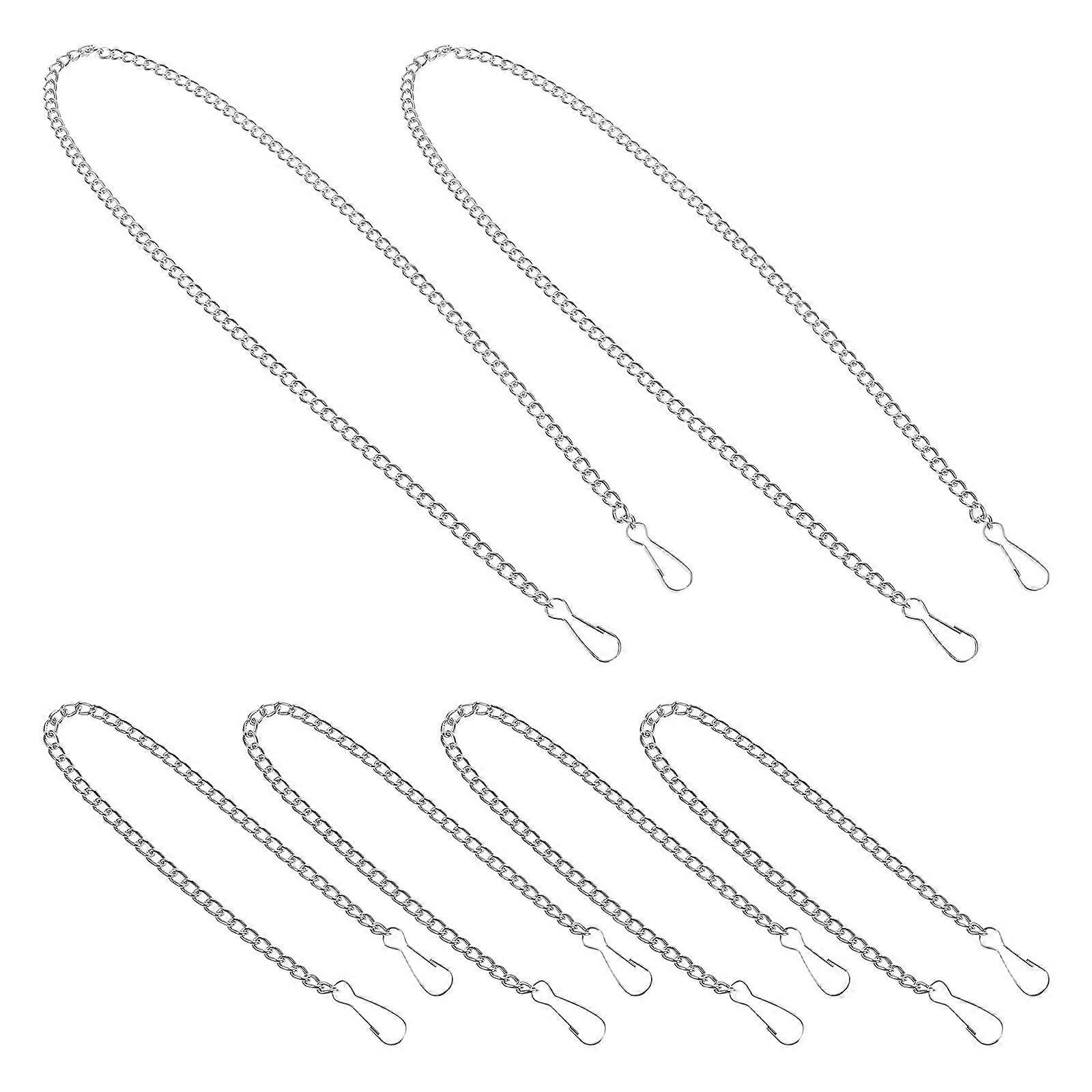 Iron Hanging Chains for Posters with Easy Installation 6Pcs Silver for Home Decor