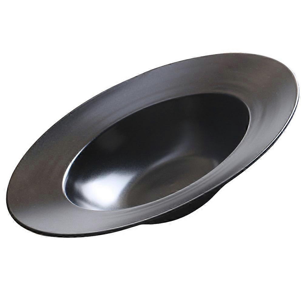 Ceramic Salad Dish for Serving 1 Multi-Use Kitchen Food Plate Black