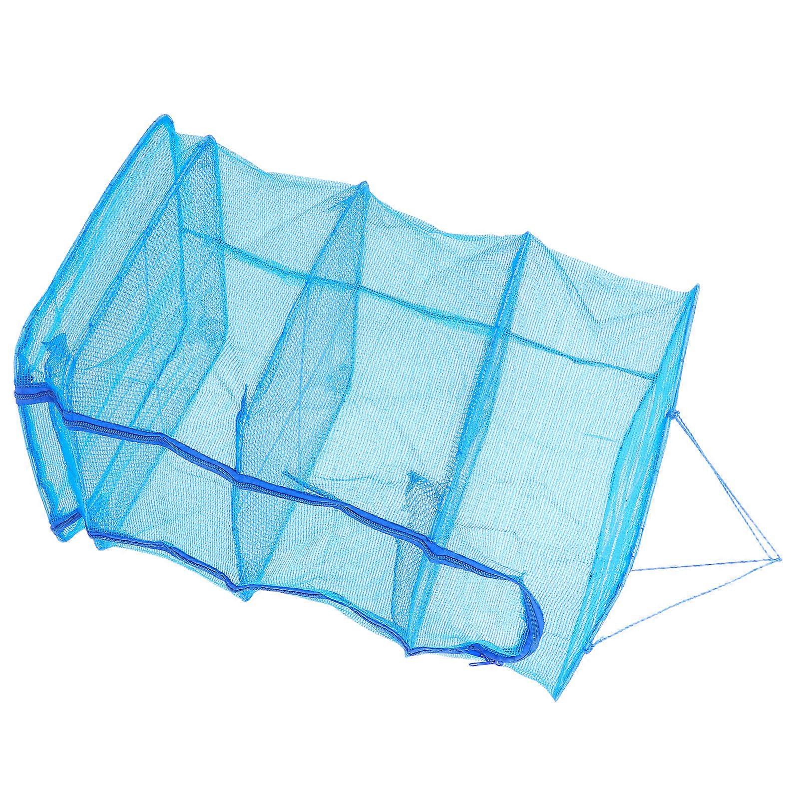 Multi-Functional Folding Drying Nets Blue Nylon for Storage Use 2Pcs Bags