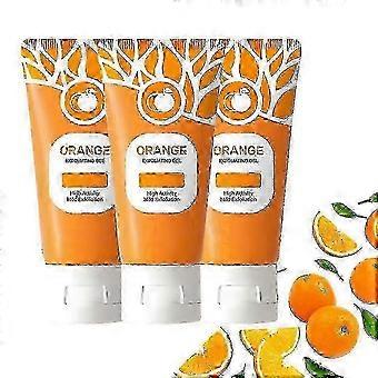 3pcs Orange Enzymes Exfoliating, Natural Orange Peeling Gel Face Scrub, Deep Cleansing Moisturizing Facial Exfoliator for All Skin Types