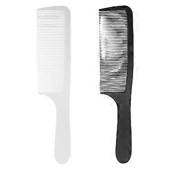 2 pezzi pettine per tagliacapelli curvo professionale per uomo, pettine per lo styling, strumento per parrucchieri (nero e bianco)