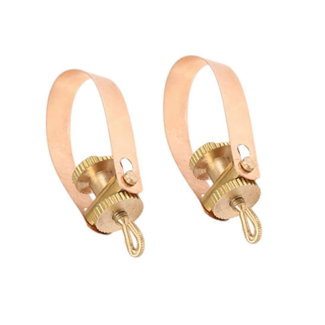 2Pcs Golden Copper Erhu String Adjusters Durable Tuning Accessories for Precise Pitch Control