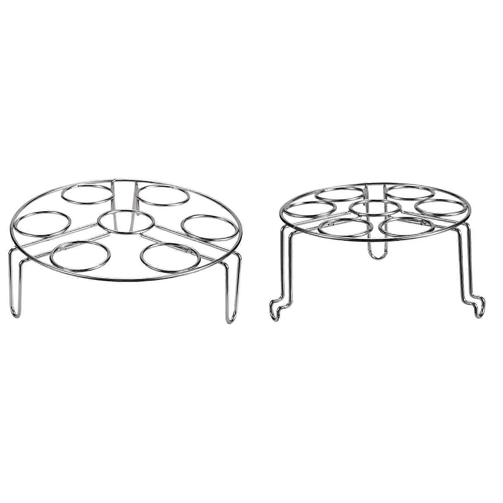 Egg Steamer Rack Tripod For Accessories Pressure Cooker Stackable Stainless Multi Functional Rack For Cooking(L+S)