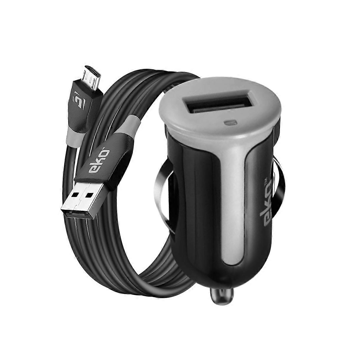 1A Çakmak Şarj Paketi, 1m Mikro-USB Kablolu, Siyah