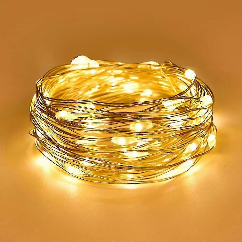 USB plug string lights, 2m LED warm white, indoor string lights, 1 piece