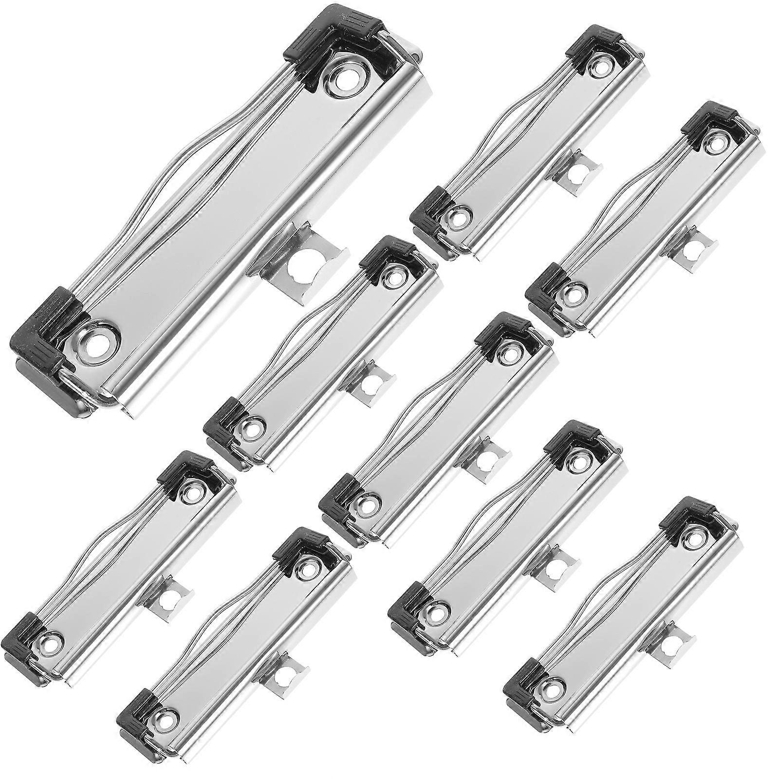 Silver Clipboard Clips Spring Loaded Surface Mount Handle 75Pcs for Holding Use