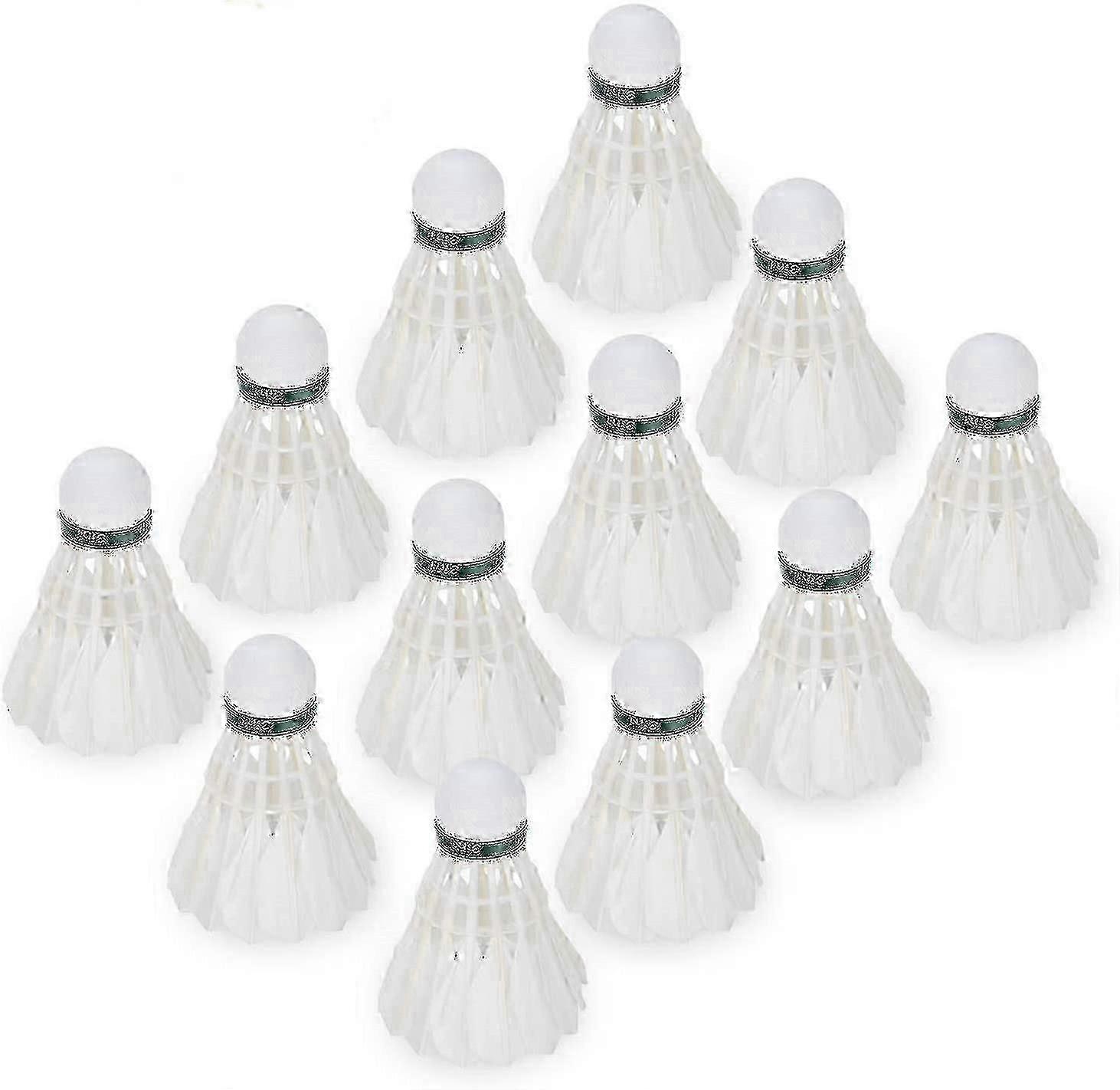 12-Pack Durable Badminton Shuttlecocks for Training with Stable Flight Performance