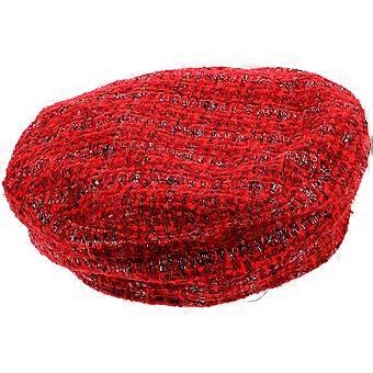 Boina francesa a cuadros para invierno, gorro cálido, gorro para la cabeza, celebración navideña, 1 unidad.