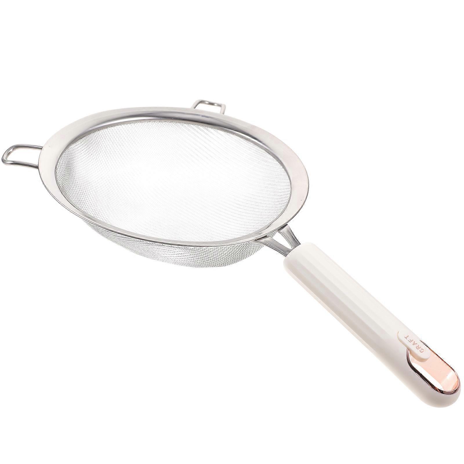 Household Straining Basket Dumpling Strainer Spoon for Kitchen Use White