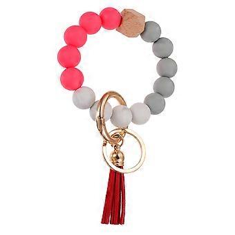 Braccialetto portachiavi rosso decorativo con funzione anti-smarrimento (1 pezzo)