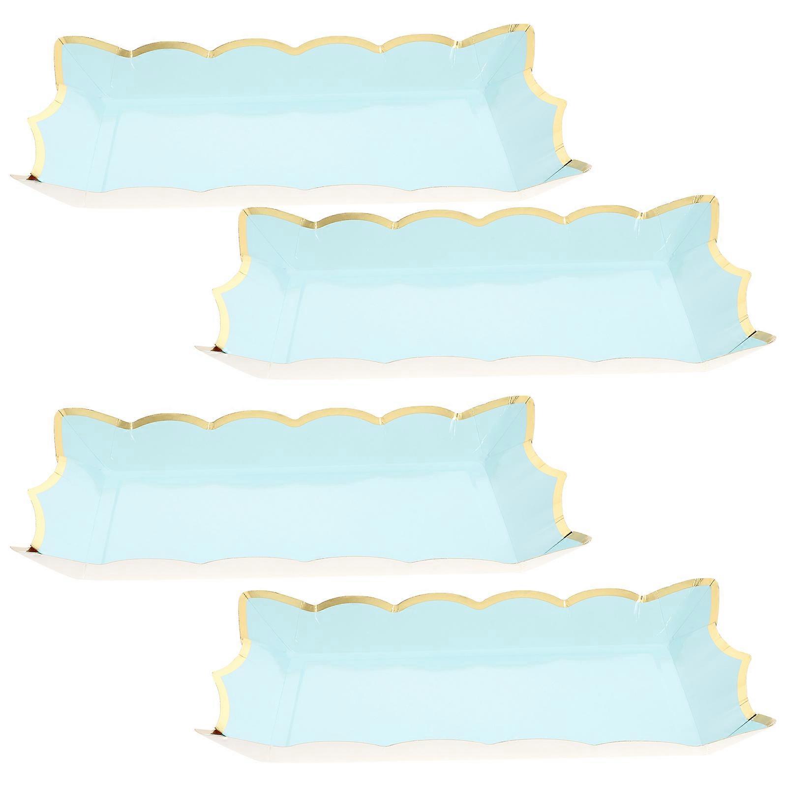 Blue Rectangle for Use 4Pcs Cardboard Set