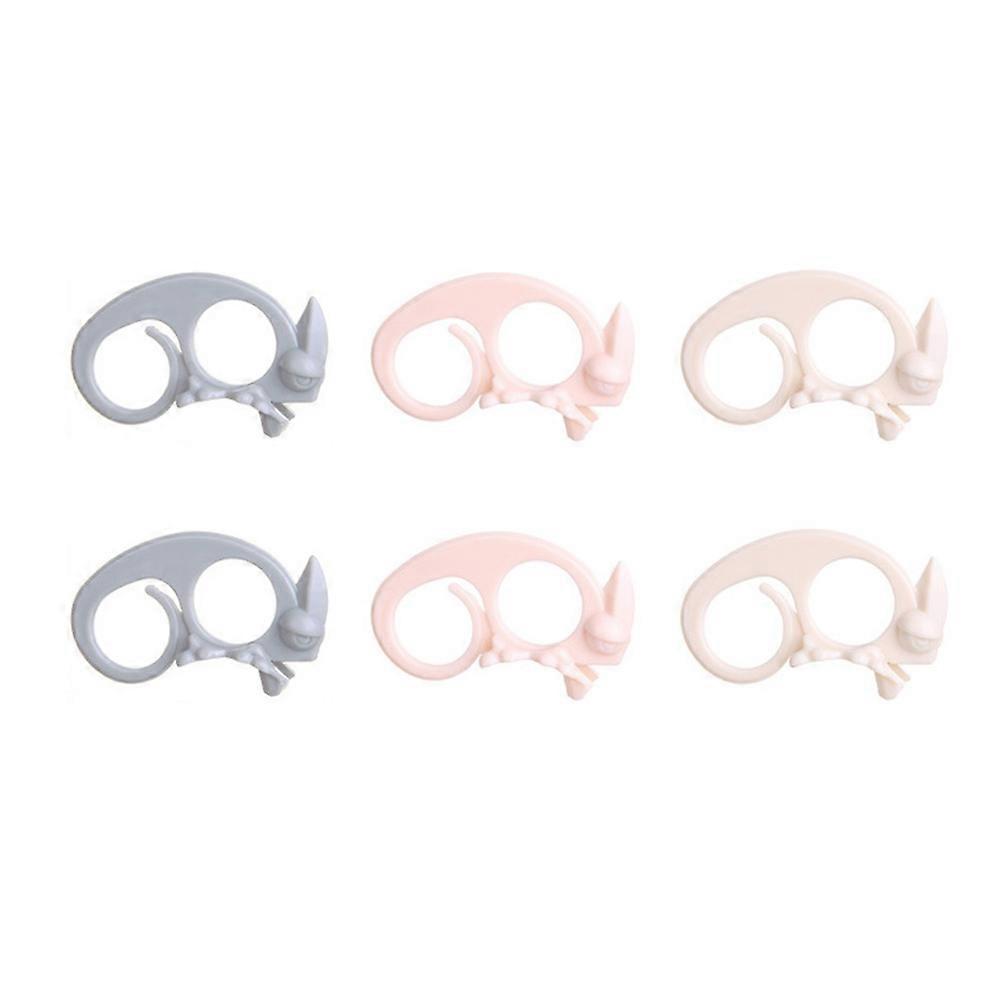 ABS Orange Kitchen Gadgets for Fruit Peeling 6Pcs Assorted Colors