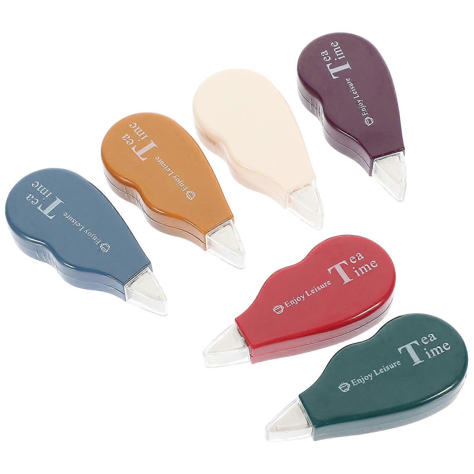 Correction Tape Set for School Use 6Pcs Assorted Colors