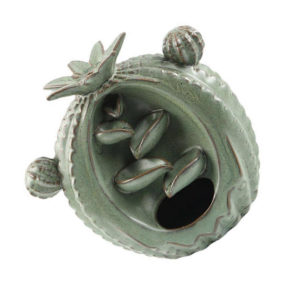 Ceramic Backflow Censer for Meditation with Cactus Shape