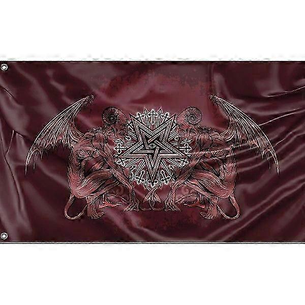 Demonic Pentagram Eye Flag Pattern 968