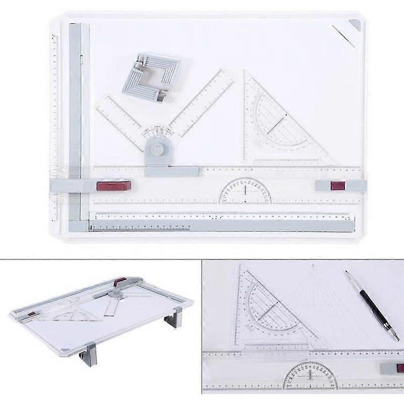 A3 Drawing Board A3 Drawing Board Table Box Pad Multi Function Magnetic Clamping Bar with Parallel Movement