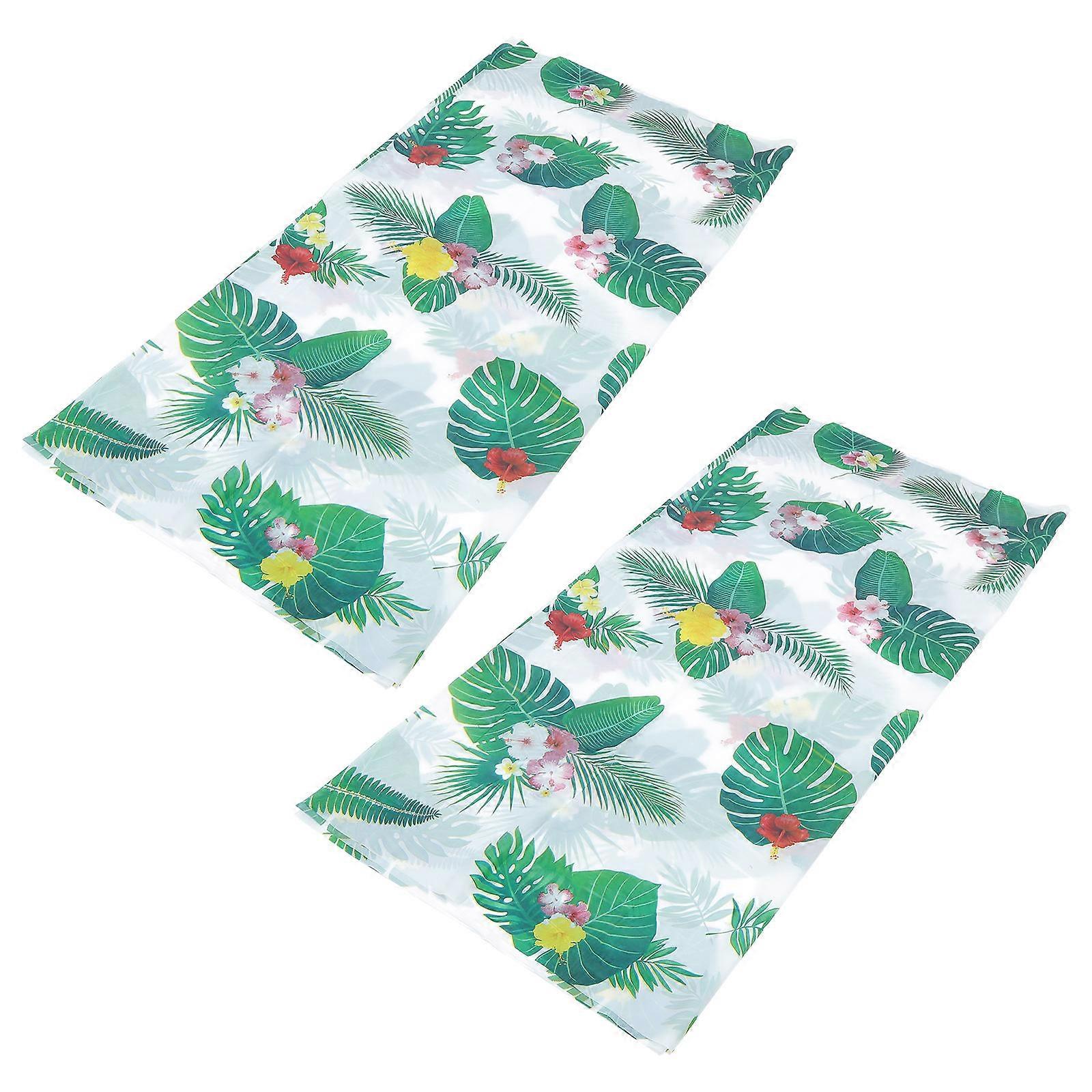 Dining Table Mats Palm Tablecloth Rectangular Shape Home Decoration Plastic Material Reduces Noise 2Pcs