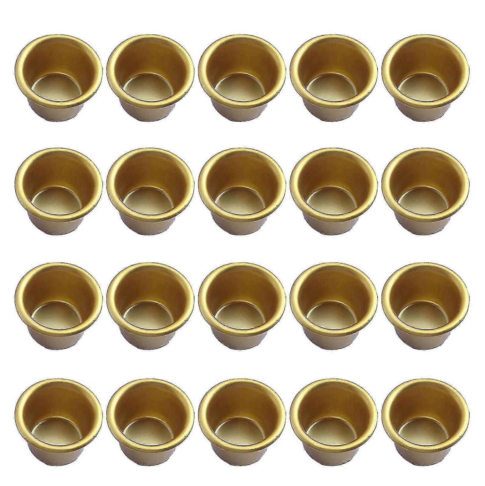 20 Pcs Metal Candle Insert Holder Set For Tree Candles Table