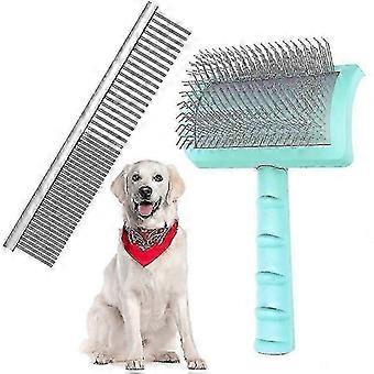 Extra langes Striegelbürsten-Set für die Fellpflege großer Hunde – Entfilzungswerkzeug