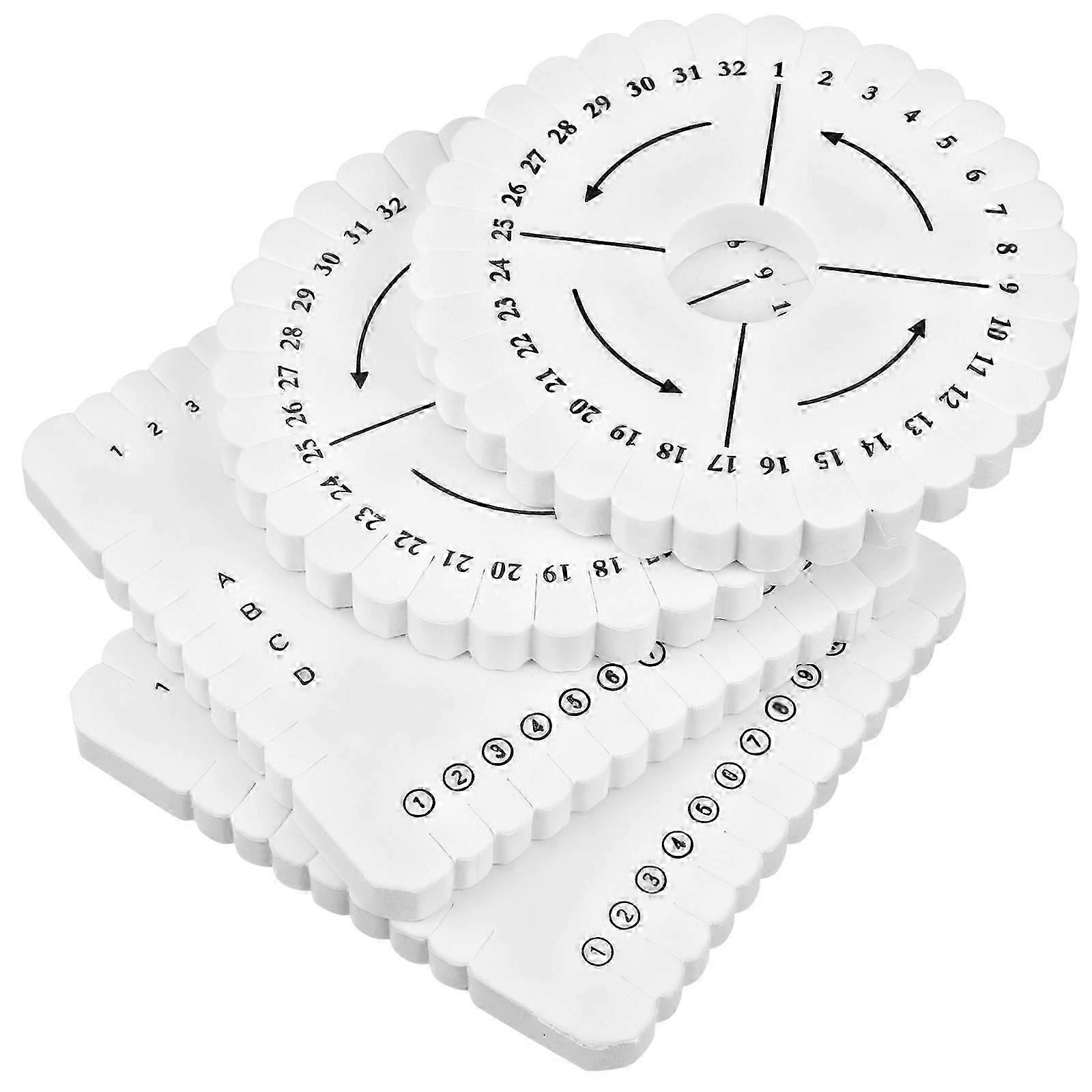 4pcs Practical Beading Cord Disc Braiding Board Handmade Weaving Disk Plate