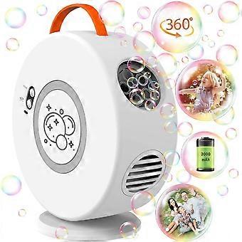 Bubble Machine, Automatische 360 Draaibare Bubble Machine Oplaadbare Draagbare Bubble Maker Speelgoed voor Kinderen Jongens Meisjes