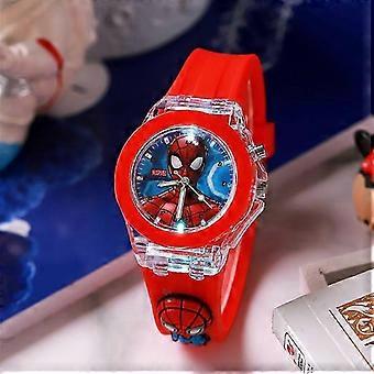 Kinderhorloge met cartoonfiguur, siliconen uurwerk, glow-in-the-dark uurwerk en kwarts uurwerk, inclusief armband met knipperende LED's.
