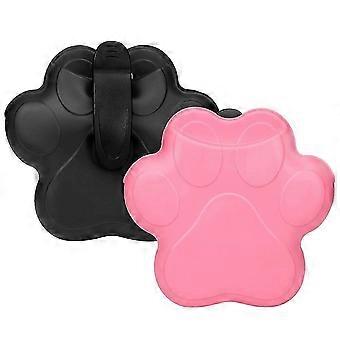 Sac à friandises pour chiens, 2 sacs d’entraînement en silicone portables, sac à friandises pour chiens avec fermeture magnétique, pochettes à friandises pour chiens avec clip de ceinture, rose/noir