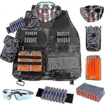 Kids Tactical Vest Kit Guns Toy For Boys Girls With 40pcs Soft Foam Darts
