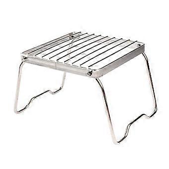 Foldable Campfire Grill Pot Bracket Holder Roasting Rack Stainless Steel Lightweight Stand Grate Barbeque Grill for Patio Cooking Accs