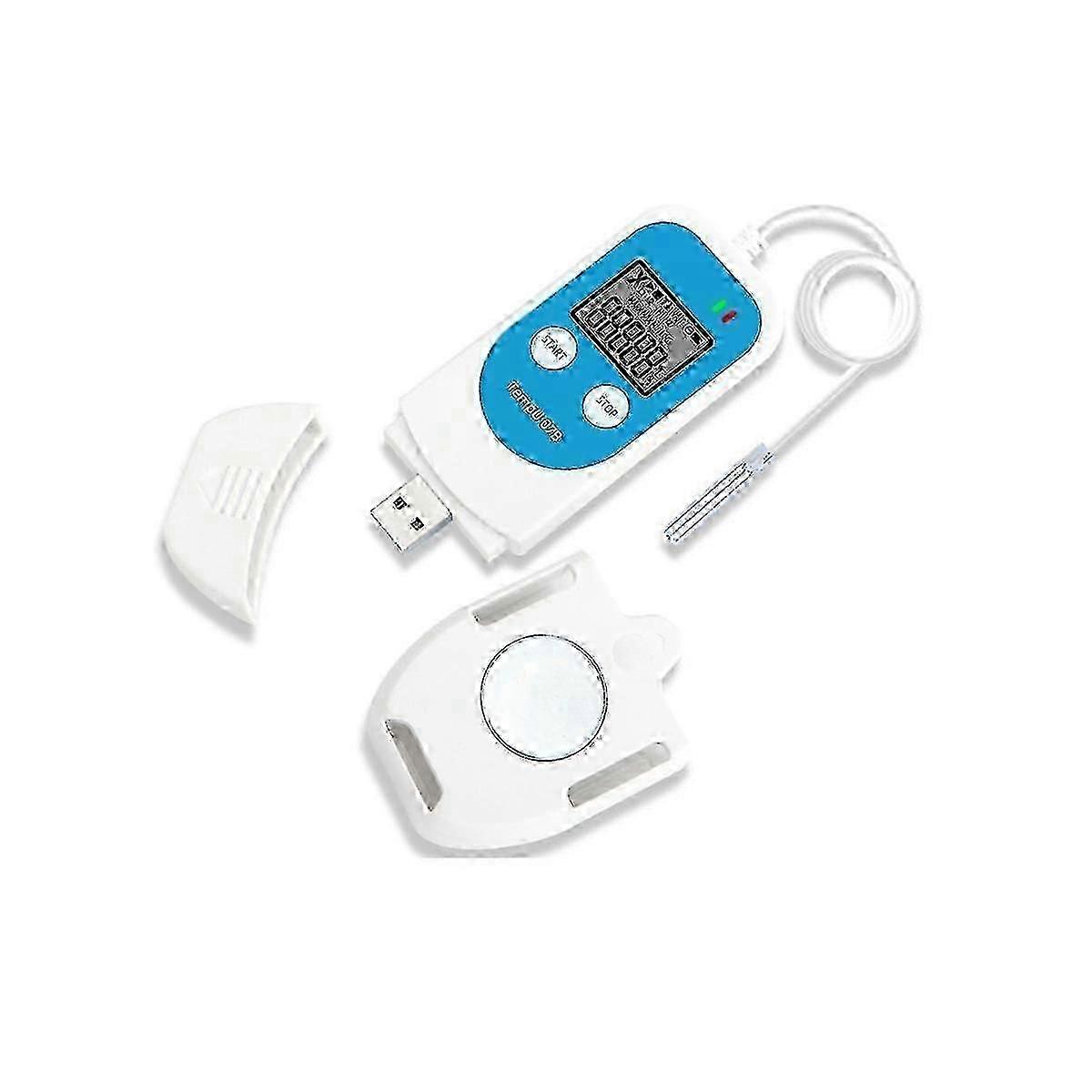 Thermometer hygrometer for fridge with digital USB data storage