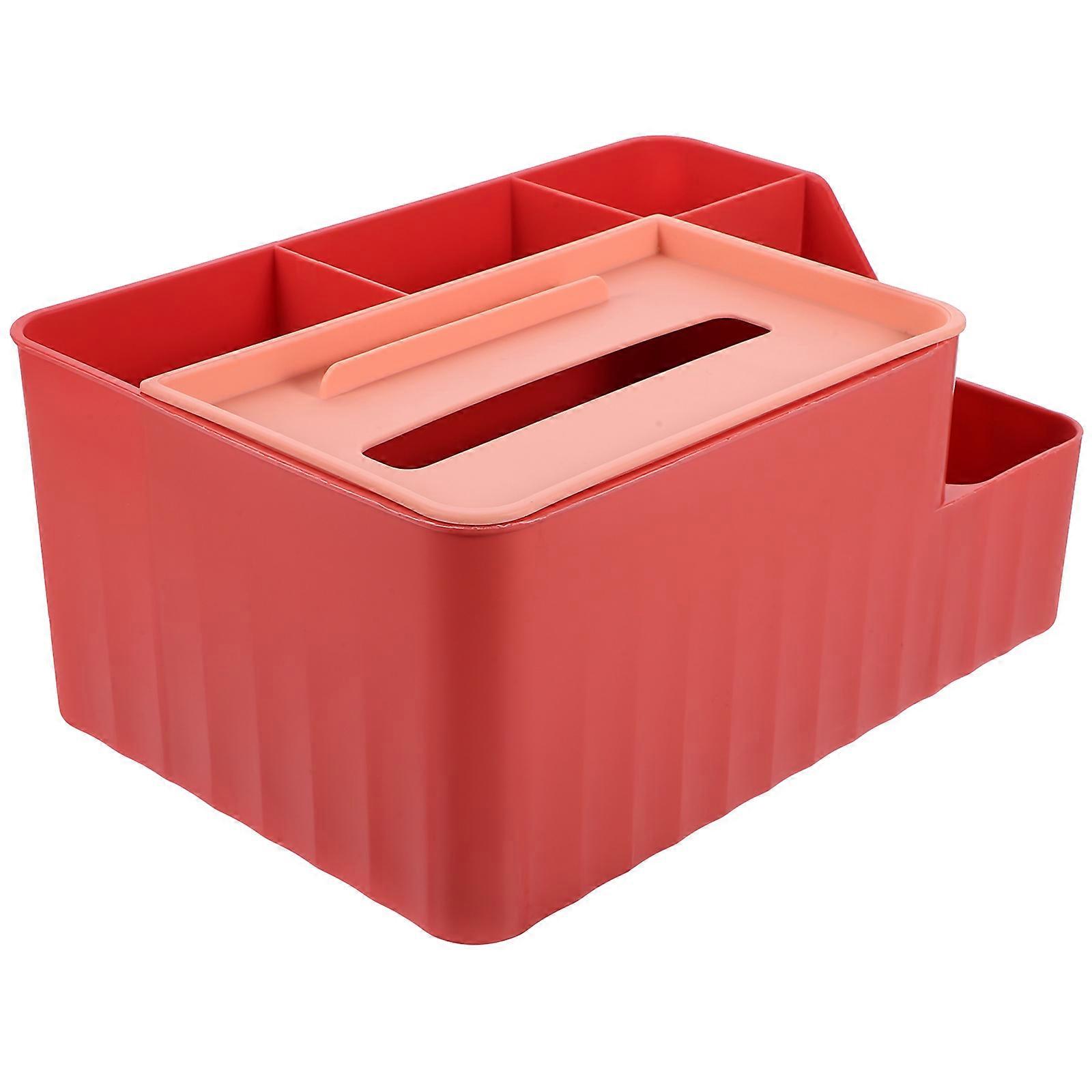 Red Tissue Paper Dispenser Designed for Tissue Storage 4Pcs Set
