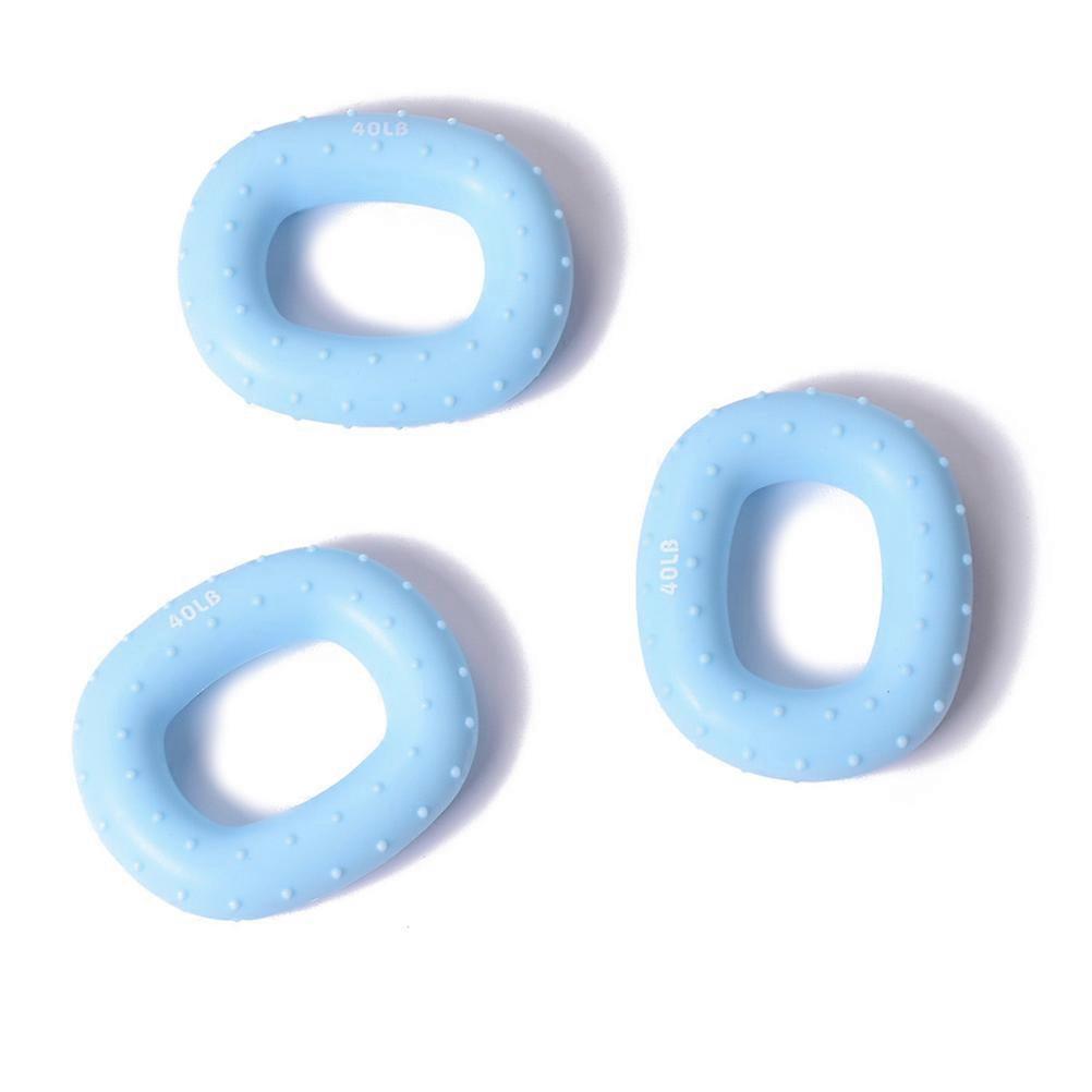 Blue Hand Grip Squeeze Ring for Wrist Force Training 3Pcs Set