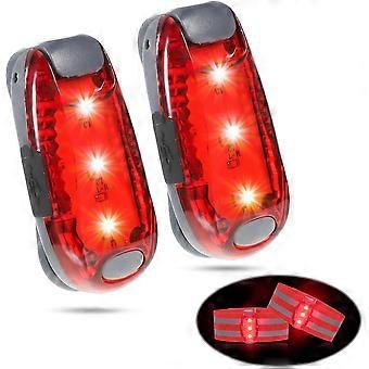 LED safety light, 2 flashing red LEDs for backpack, USB rechargeable, for children, dog backpacks, mountaineers