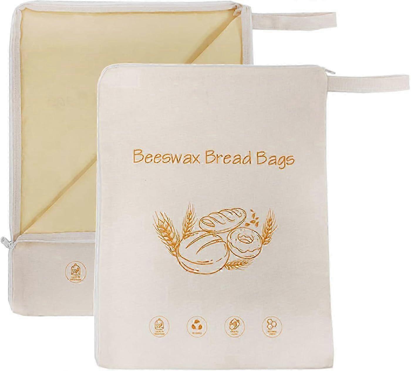 Reusable Beeswax Zip Bread Storage