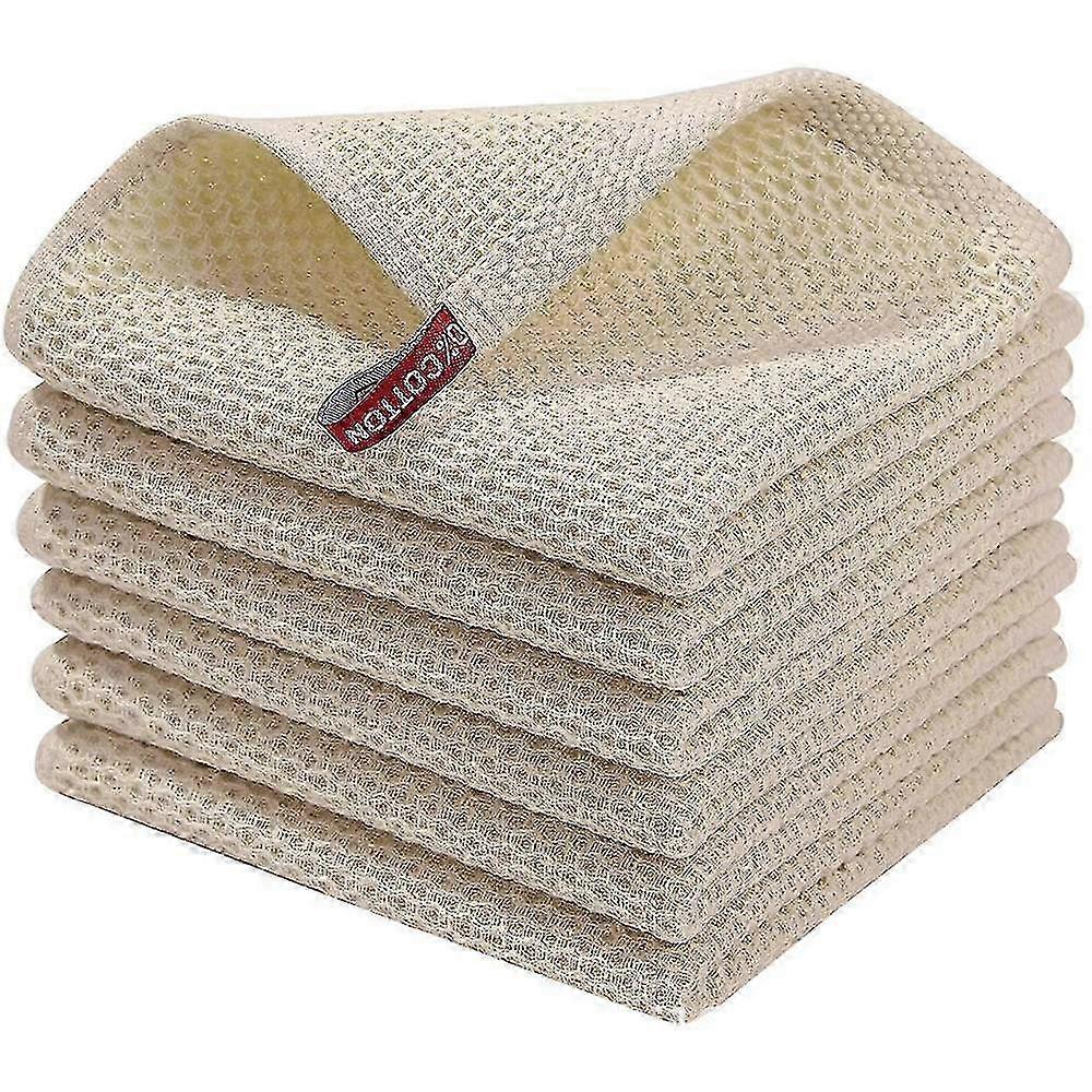 White Waffle Cotton Kitchen Towels