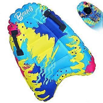 Inflatable Surfboard for Kids with 2 Handles, 80x60cm, 7 Colors, for Beach Pool Watersports, Ages 6+