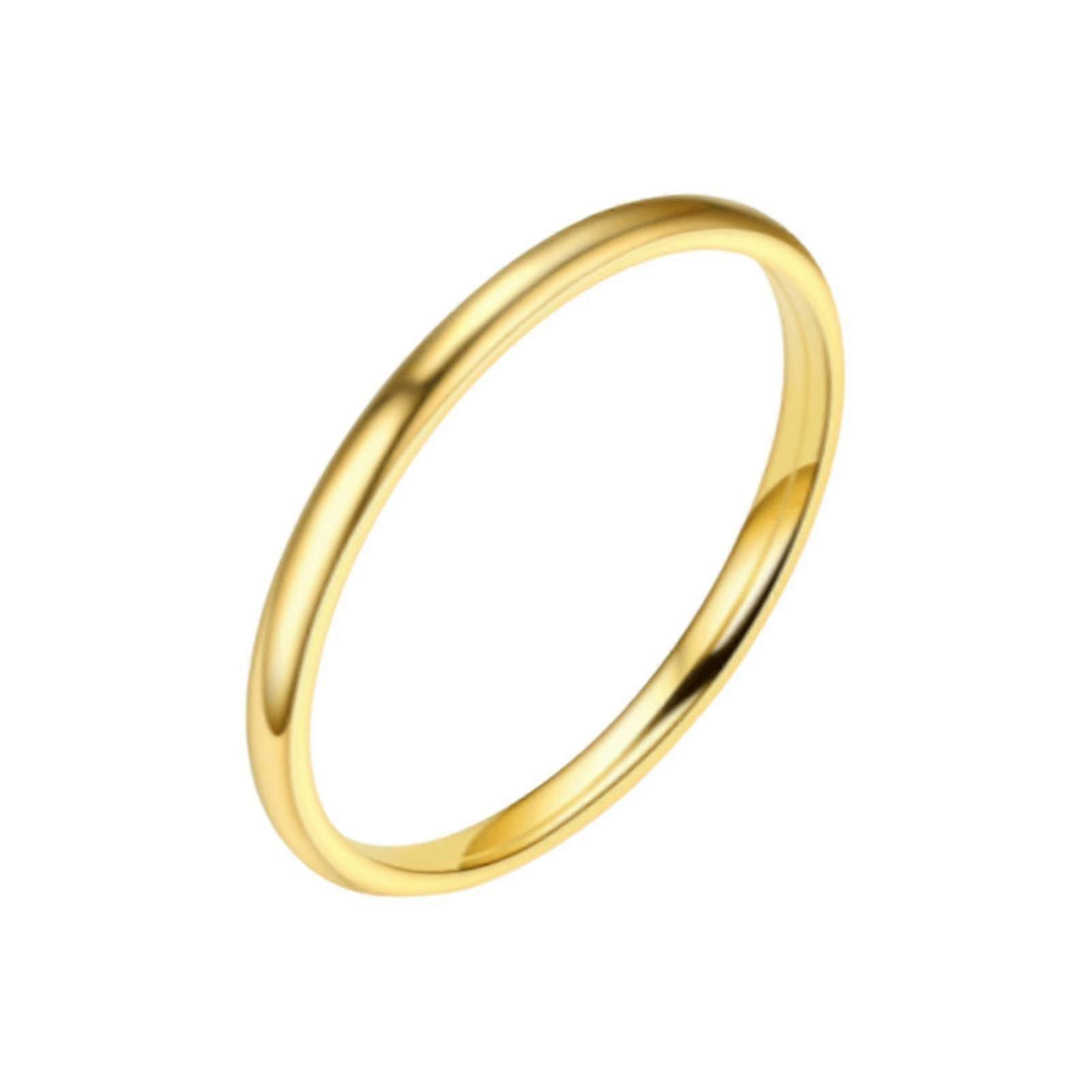 Finger Ring Elegant Smooth Surface Minimalist Simple Style Thin Stacking Ring compatible with Birthday