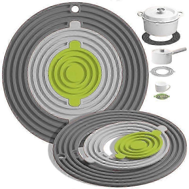 3-in-1 Red Gradient Silicone Trivet Set