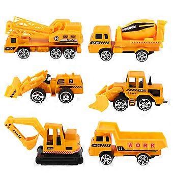 Pull Back Car Toy Engineering with Inertia Control 18Pcs for Kids