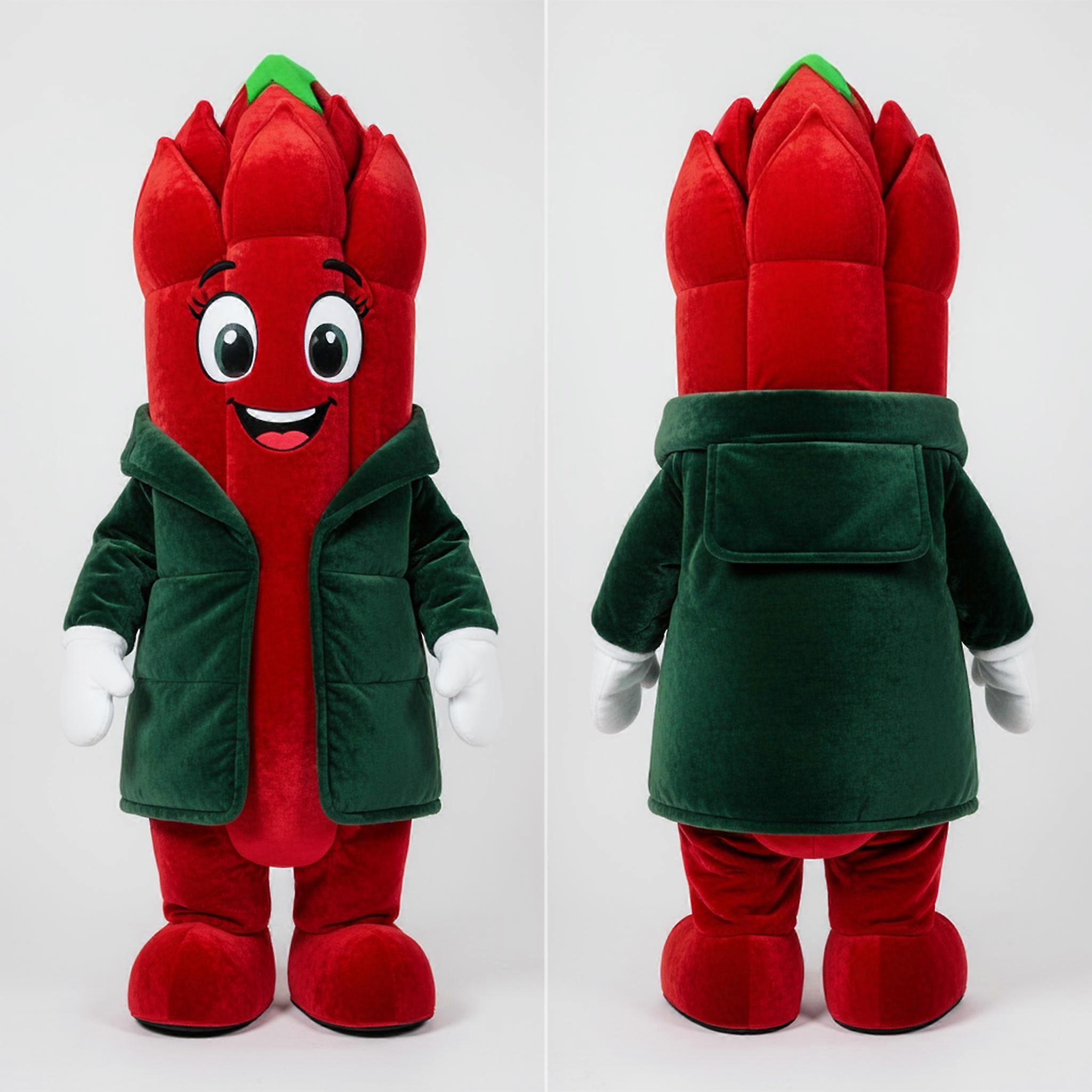 MASTICOT Emerald Green Plush Asparagus Mascot