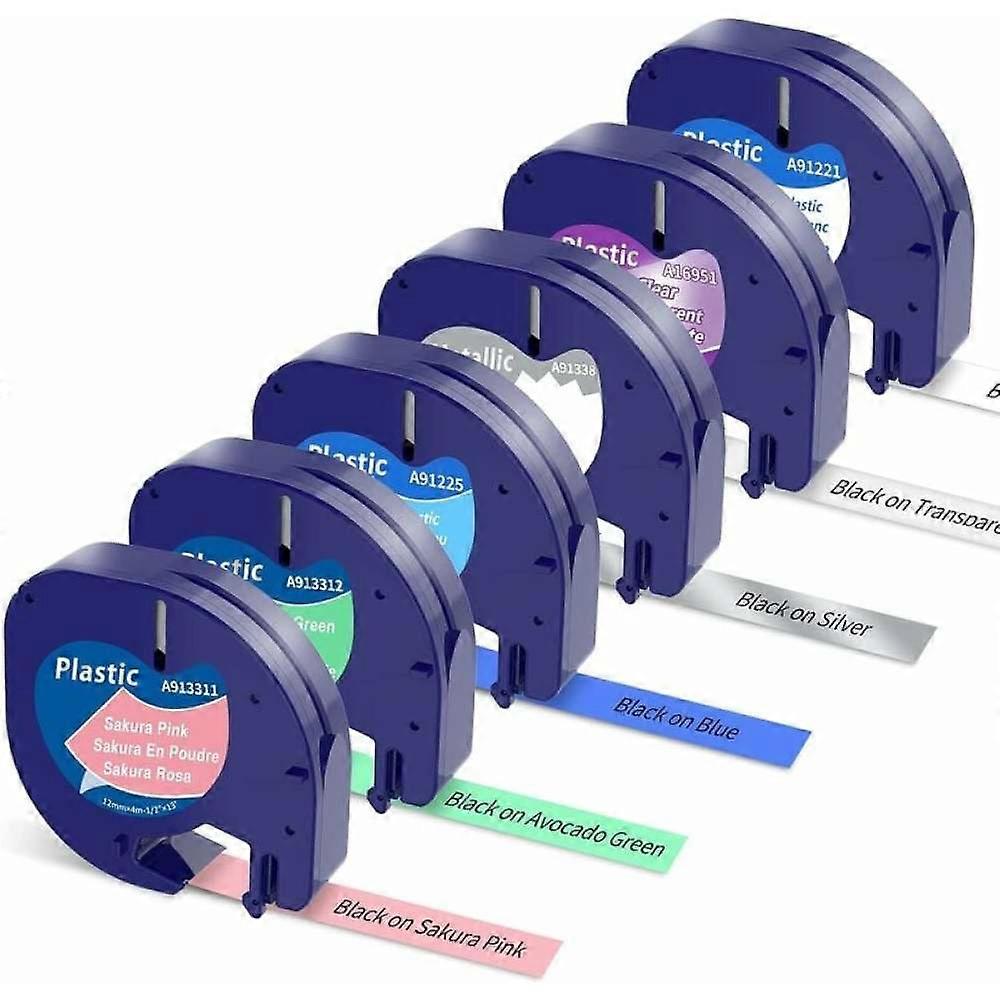 Thermal Transfer Plastic Label Refill Compatible With DYMO LetraTag