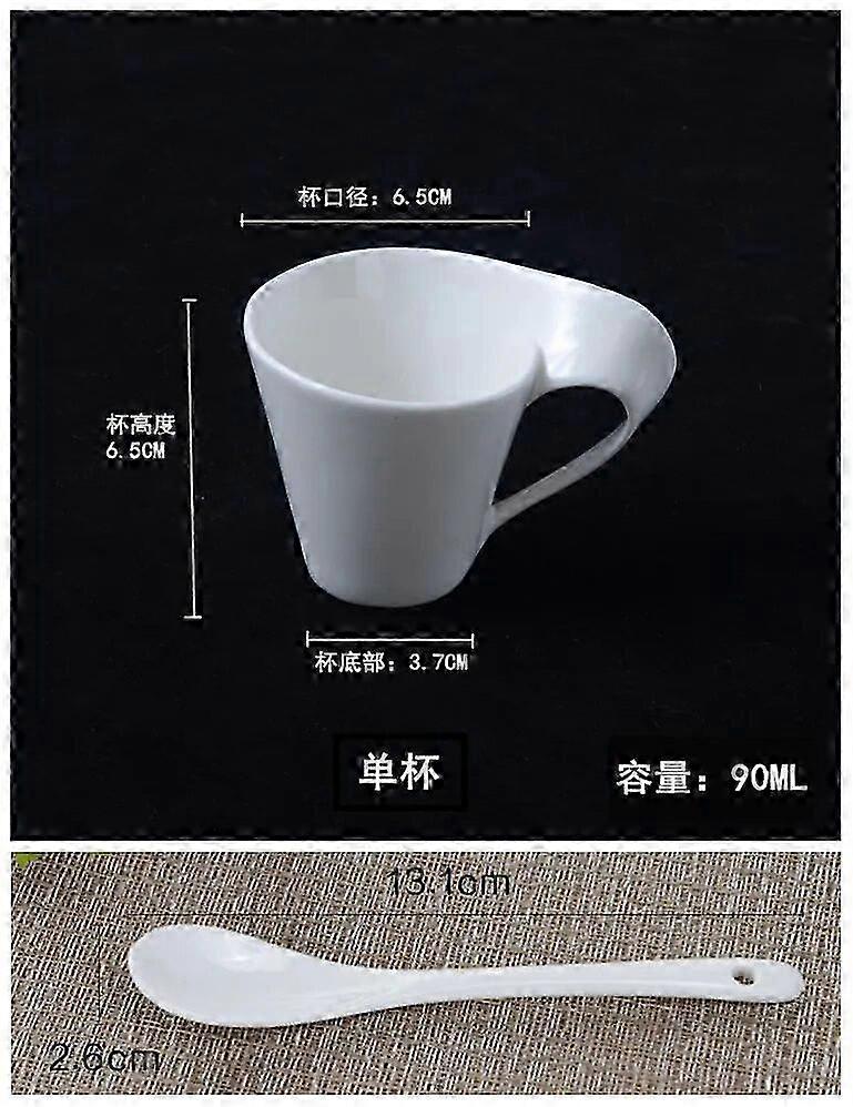White Wavy Porcelain Coffee Cup