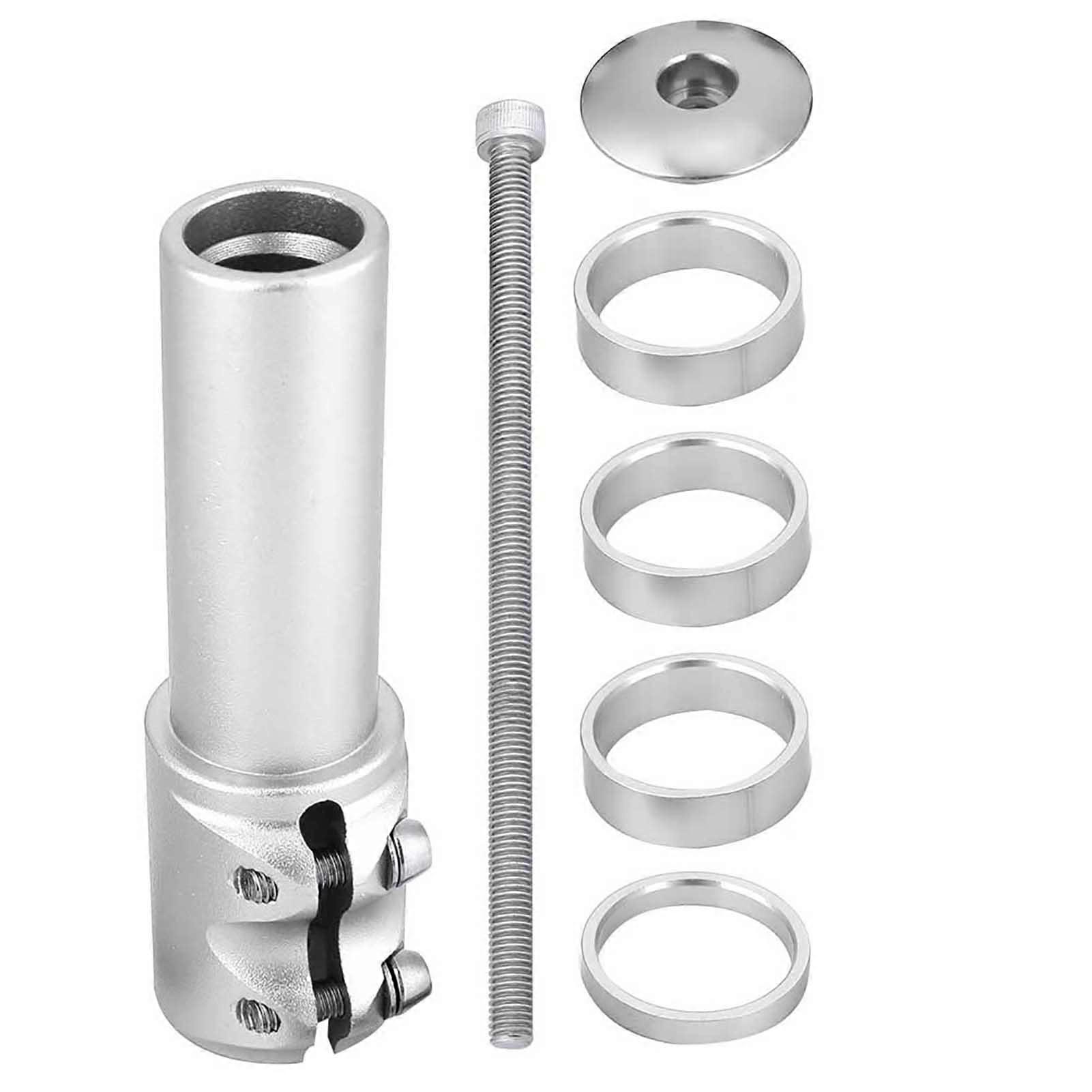 Aluminum Alloy Mountain Bike   Stem Extender Handlebar Stem Riser (Silver)