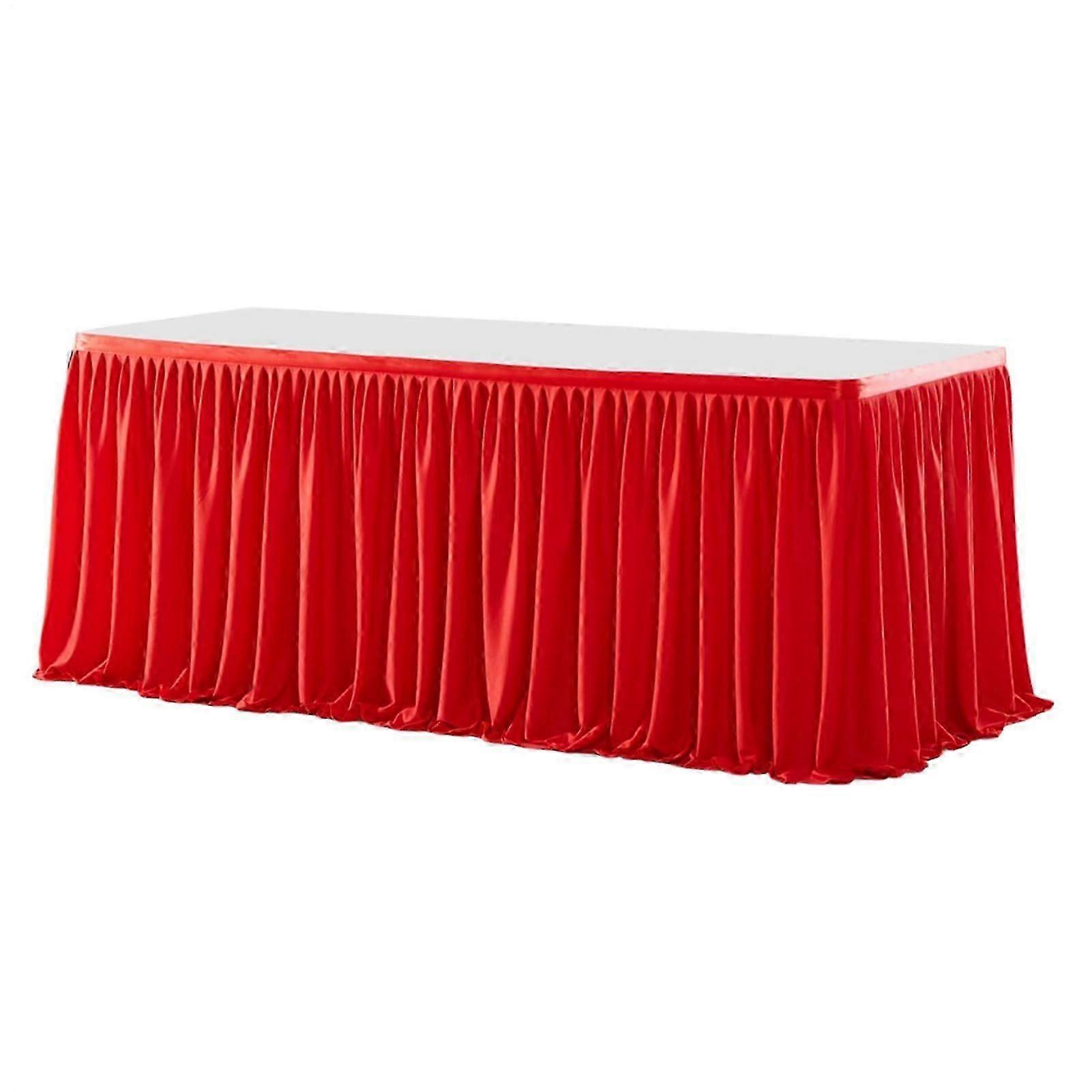 CreaseResistant Pleated Table Skirt
